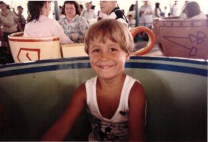 Me, riding the teacups.